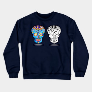 Set of Mexican sugar skulls with mustache Crewneck Sweatshirt